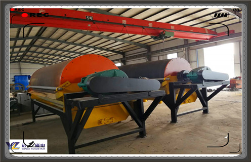 磁選機，順流型磁選機，永磁筒式磁選機，江西順流型筒式磁選機的結構